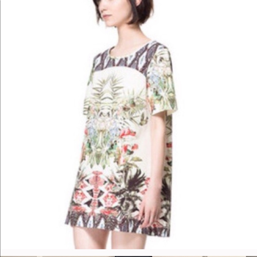 Zara flowers of paradise A line dress